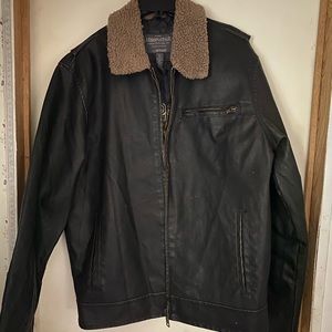 Mens Aeropostale faux leather jacket